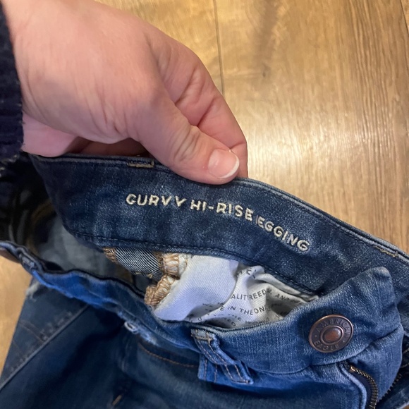 American Eagle Curvy Hi Rise Jeggings Size 0 - Picture 5 of 6